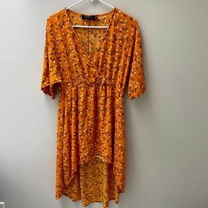 MinkPink Golden Yellow Floral Dress